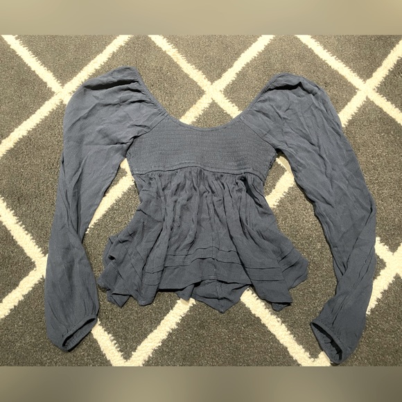 Hollister V Neck Sweater Long Sleeve Flowy Top - Picture 3 of 6
